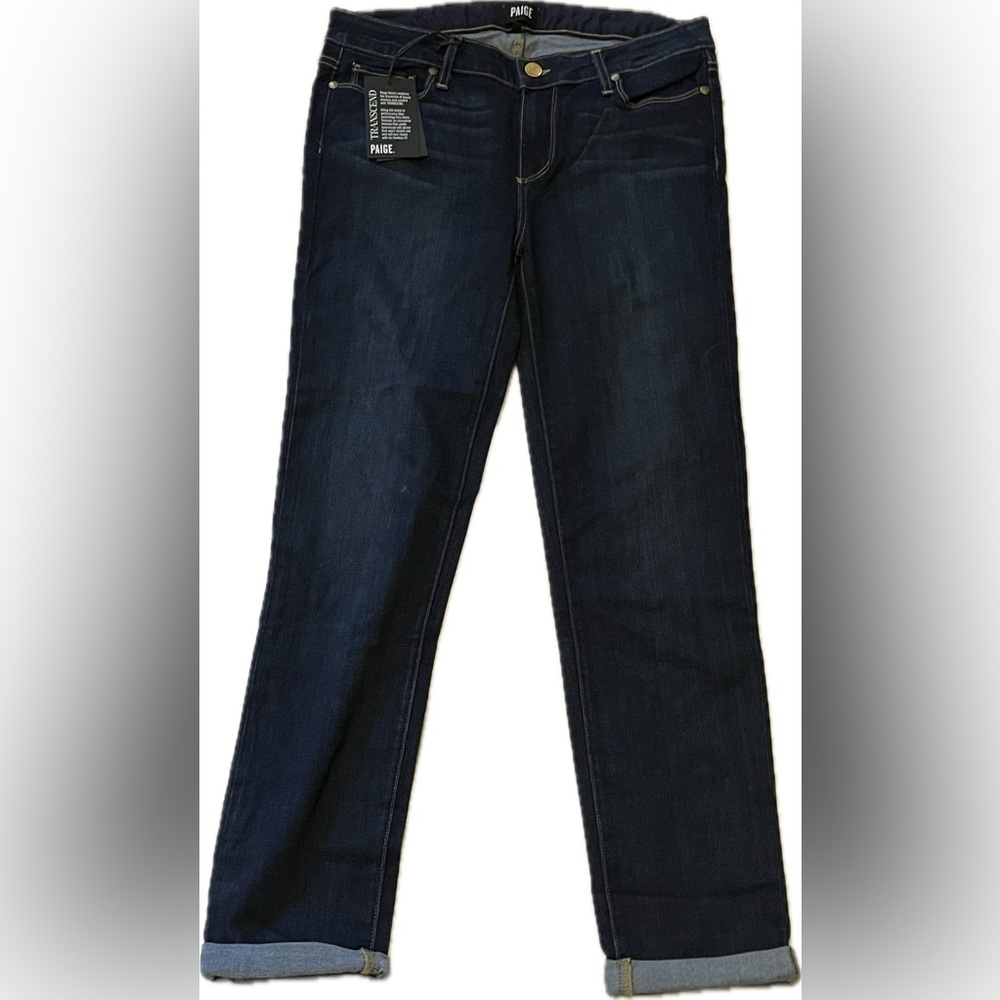 Paige Transcend Denim Skyline crop folded cuff sz 30 NWT